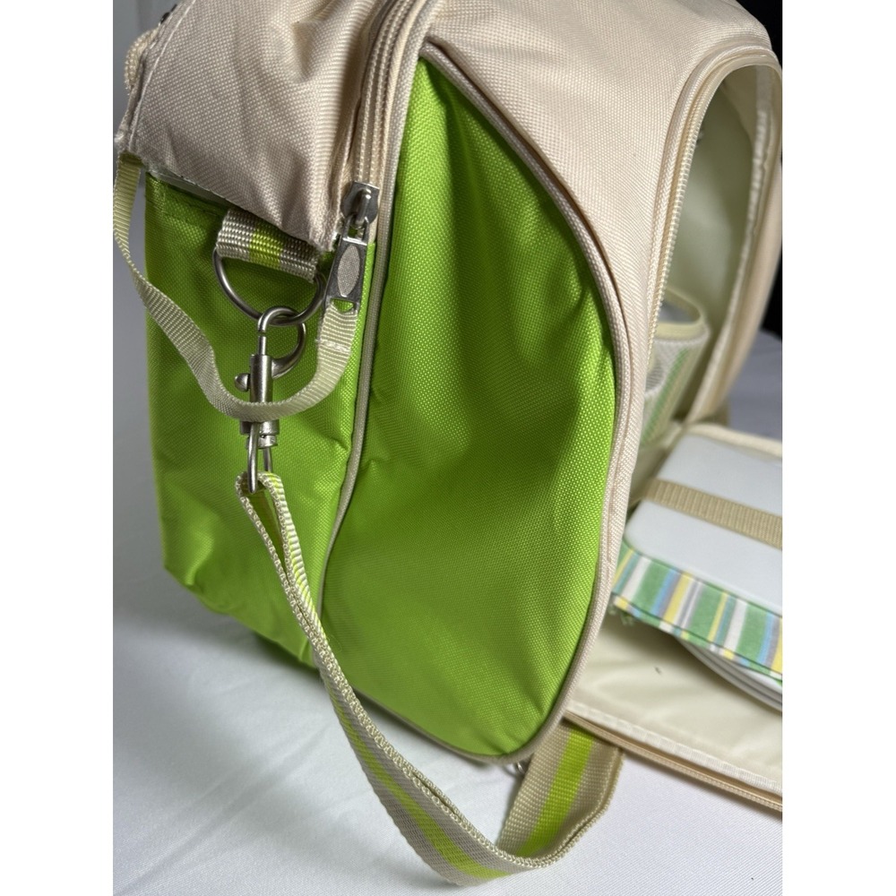 Picnic Bag Pack 4 Person‎ IBM company Hamper Cooler Mugs Plates Cutlery Travel - Picture 15 of 16